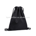 Logo printed march expo black canvas backpack